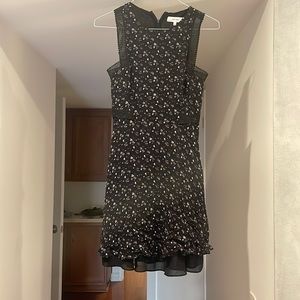 Reiss black floral dress